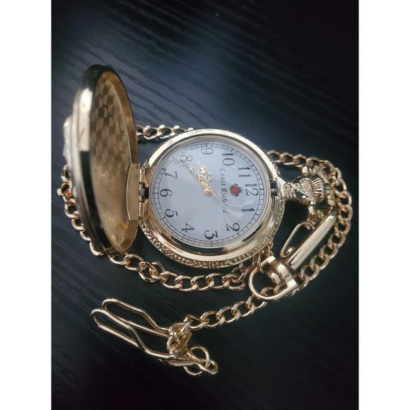 🔥NEW Louis Richard Pocket Watch Railroad Style GORGEOUS‎ - Picture 1 of 4